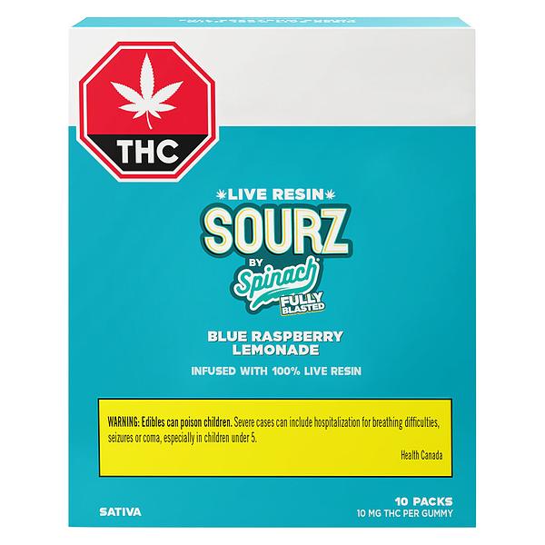 SOURZ by Spinach - Fully Blasted Blue Raspberry Lemonade Live Resin Sativa Gumm