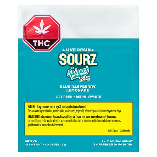 SOURZ by Spinach - Fully Blasted Blue Raspberry Lemonade Live Resin Sativa Gumm