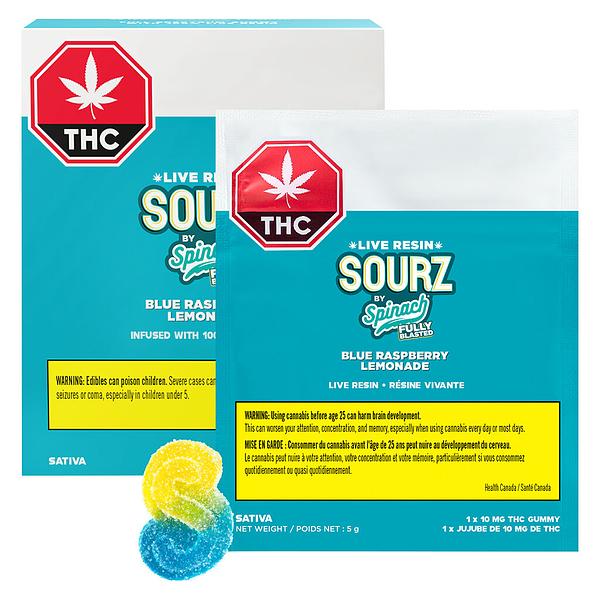 SOURZ by Spinach - Fully Blasted Blue Raspberry Lemonade Live Resin Sativa Gumm