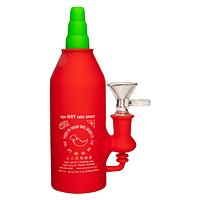 Lit Silicone - Chilli Bottle Water Pipe W/Glass Pull Out