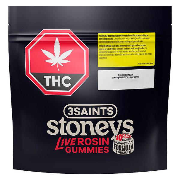 3Saints Stoneys - Blueberry Bakesale Live Rosin Gummies