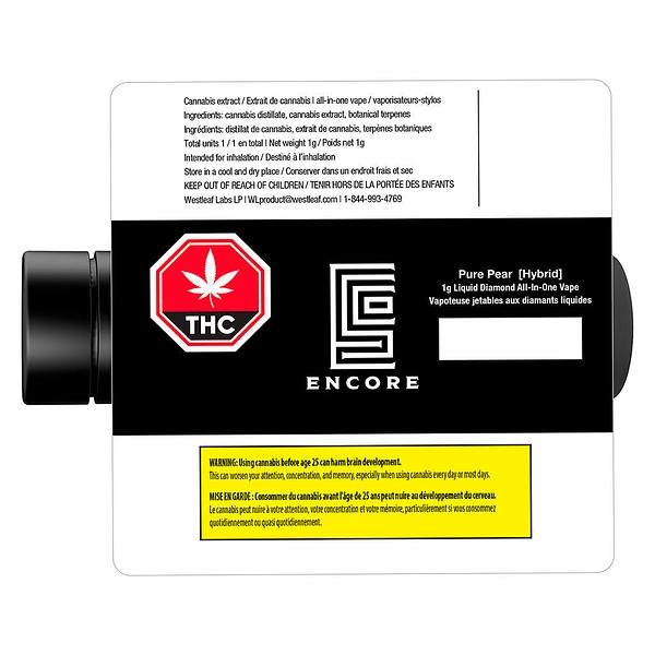 Encore - Pure Pear Liquid Diamond All-In-One Vape