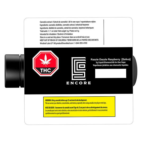 Encore - Razzle Dazzle Raspberry Liquid Diamond All-In-One Vape