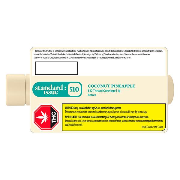 Standard Issue - Coconut Pineapple 510 Thread Vape Cartridge