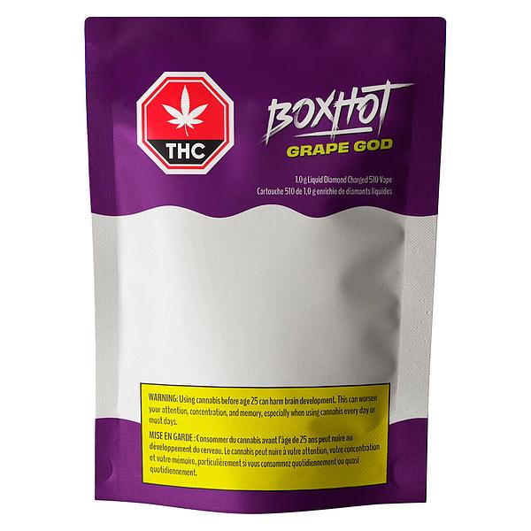 BOXHOT - Grape God Liquid Diamond Charged 510 Thread Cartridge