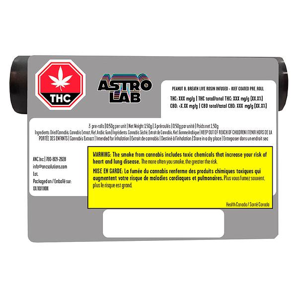 Astrolab - Peanut Butter Breath Live Rosin Infused + Kief Coated Pre-Roll