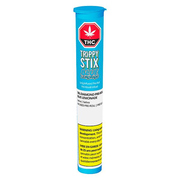 Trippy Sips - Trippy Stix Dbl Diamond Infused Pre-Roll Blue Lemonade