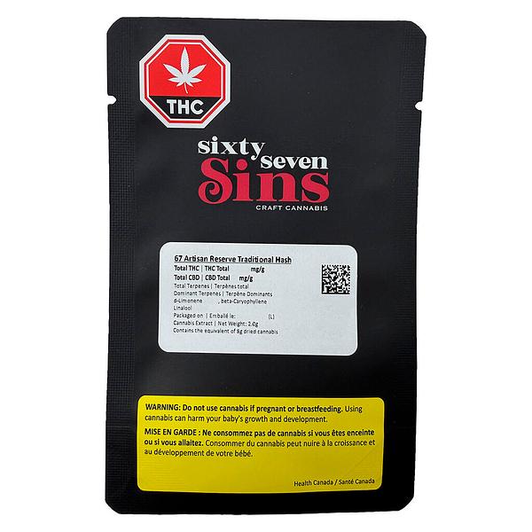 Sixty Seven Sins - 67 Artisan Reserve Traditional Hash