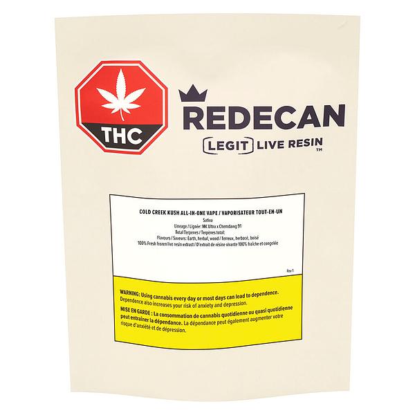 Redecan - Legit Live Resin Cold Creek Kush All-In-One Vape