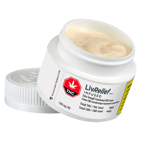 LivRelief Infused - Cbd 1200 Extra Strength Transdermal Cream