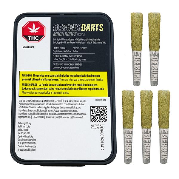 DEBUNK - Moon Drops Bubble Hash Coated Infused Pre Roll