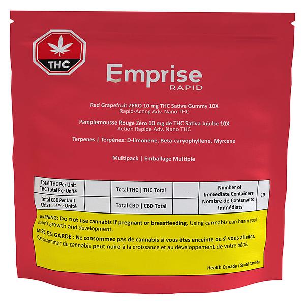 Emprise Rapid - Red Grapefruit Zero 10 Thc Sativa Gummy