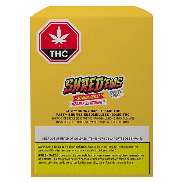SHRED'EMS - Fast Sunny Daze Party Pack 100 Thc Gummies