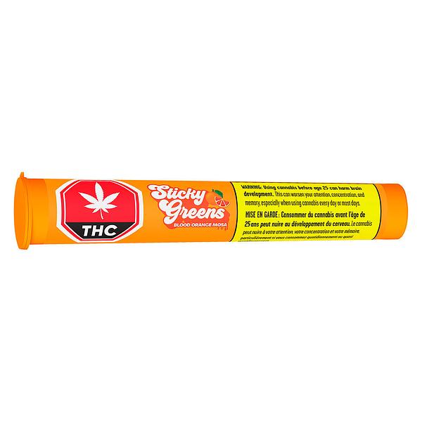 Sticky Greens - Diamond Coated Infused Pre Roll - Blood Orange Mosa