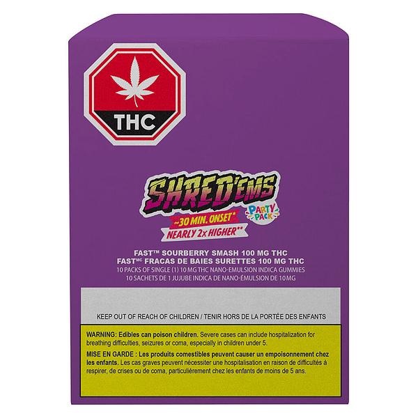 SHRED'EMS - Fast Sourberry Smash Party Pack 100 Thc Gummies