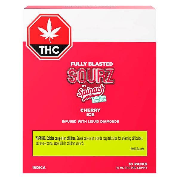 SOURZ by Spinach - Cherry Ice Fully Blasted Gummies
