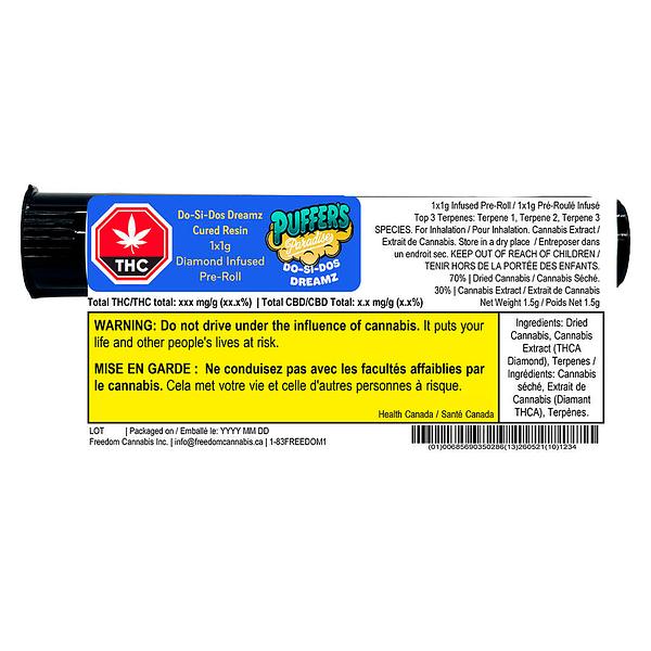 Puffer's Paradise - Do-Si-Dos Dreamz Infused Pre Roll