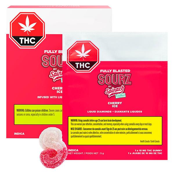 SOURZ by Spinach - Cherry Ice Fully Blasted Gummies
