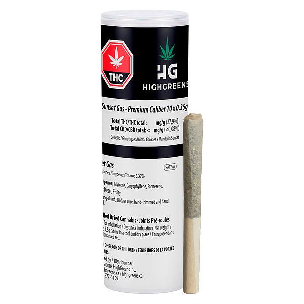 Highgreens - Sunset Gas - Premium Caliber Pre Roll