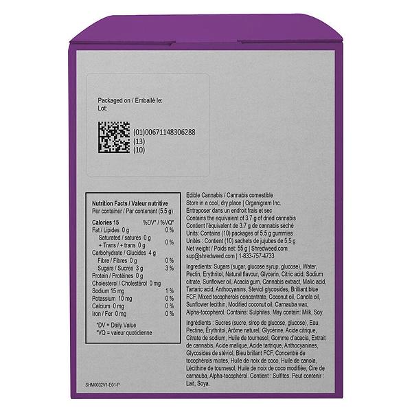 SHRED'EMS - Fast Sourberry Smash Party Pack 100 Thc Gummies