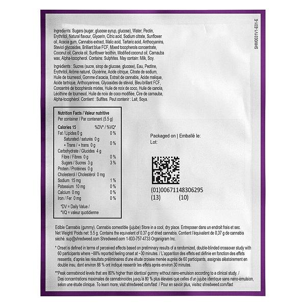 SHRED'EMS - Fast Sourberry Smash Party Pack 100 Thc Gummies