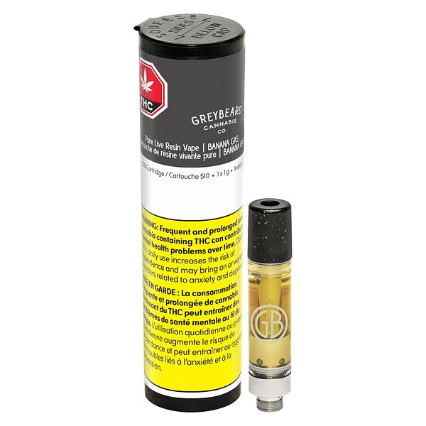 Greybeard - Banana Gas Pure Live Resin 510 Thread Cartridge image 4