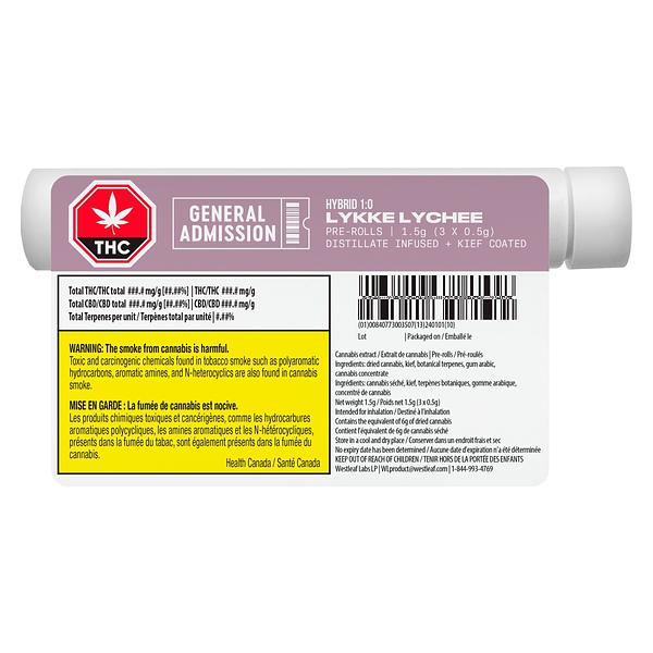General Admission - Lykke Lychee Distillate Infused Pre-Roll image 3
