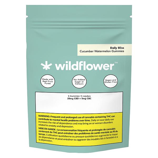Wildflower - Daily Bliss Cucumber Watermelon Cbd+Cbc Gummies image 2