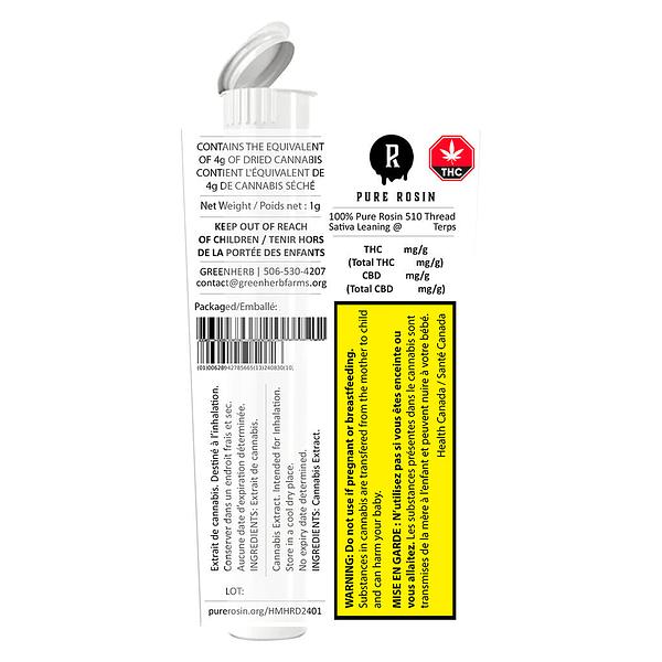 Pure Rosin - 100% Pure Rosin 510 Thread Cartridge image 3