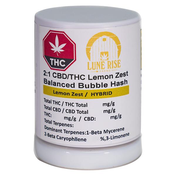 Lune Rise Farms - 2:1 Cbd/Thc Lemon Zest Balanced Bubble Hash image 2