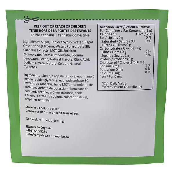 Emprise Rapid - Sour Green Apple 10 CBG + 10 THC Gummies image 4