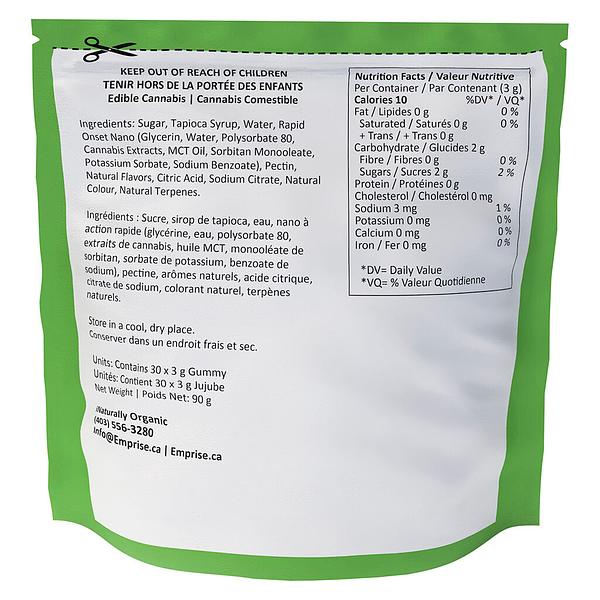 Emprise Rapid - Sour Green Apple 10 CBG + 10 THC Gummies image 5