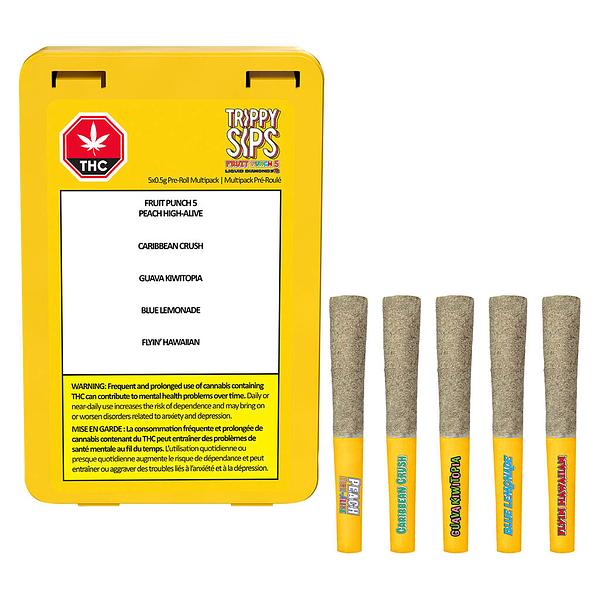 Trippy Sips - Fruit Punch 5 - Liquid Diamond Double Infused Pre Roll image 4
