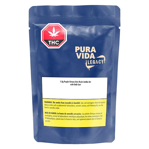 Pura Vida - Purple Octane Live Resin Jumbo Jar with Dab Cart image 3