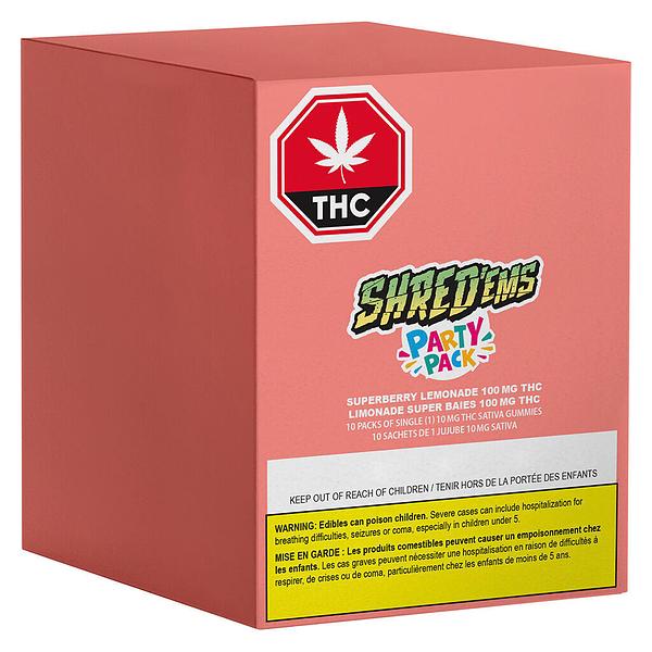 SHRED'EMS - Superberry Lemonade Max10 Party Pack 100 Thc Gummies image 4