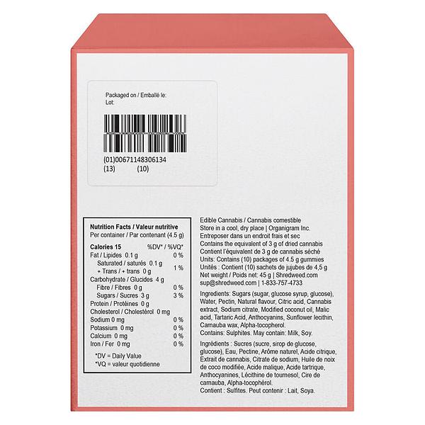 SHRED'EMS - Superberry Lemonade Max10 Party Pack 100 Thc Gummies image 8