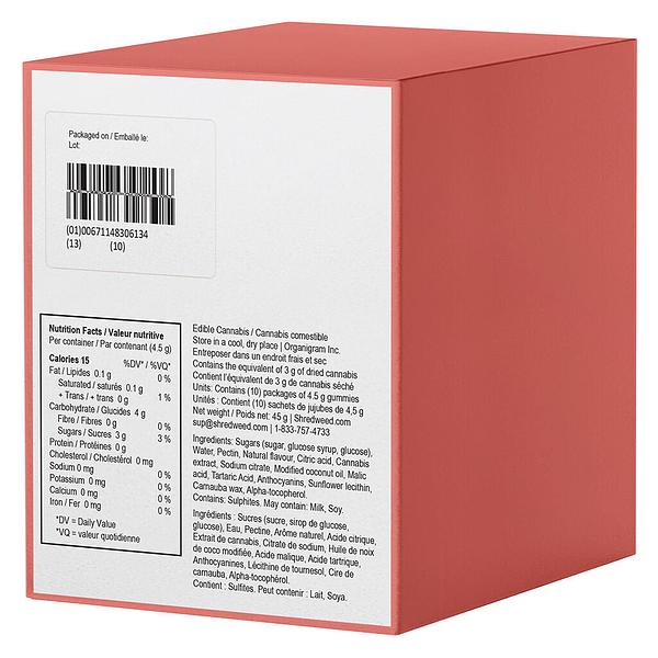 SHRED'EMS - Superberry Lemonade Max10 Party Pack 100 Thc Gummies image 10