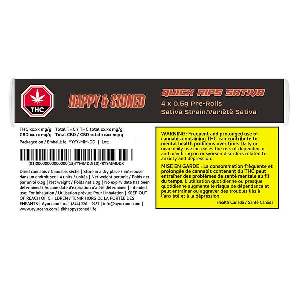 Happy & Stoned - Quick Rips Sativa Pre-Roll image 3