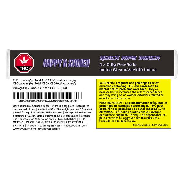 Happy & Stoned - Quick Rips Indica Pre-Roll image 3