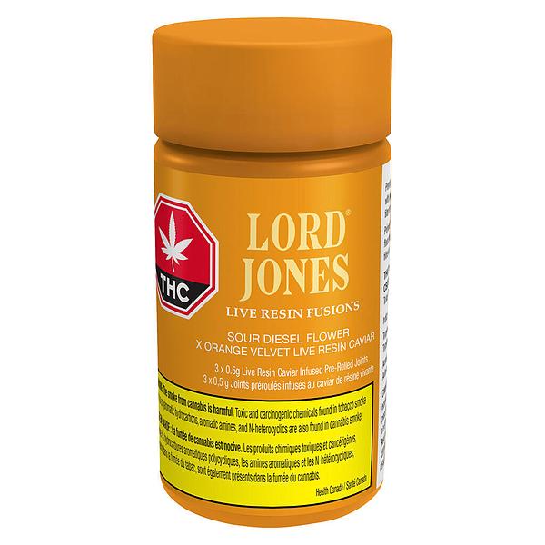 Lord Jones - Sour Diesel X Orange Velvet Live Resin Fusions Infused Pre-Roll image 2