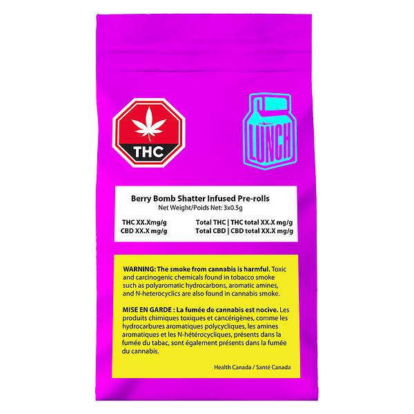 Lunch - Berry Bomb Shatter Infused Pre-Roll image 2