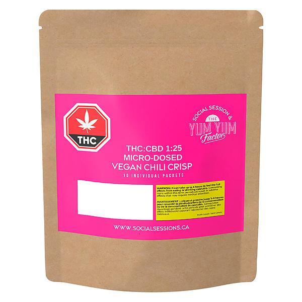 Social Sessions - Yum Yum Factor THC:CBD 1:25 Micro-Dosed Vegan Chili Crisp image 2