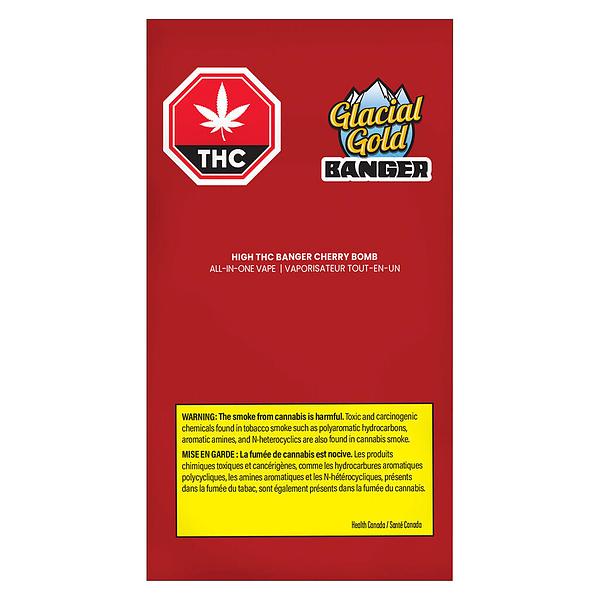 Glacial Gold - High THC Banger Cherry Bomb All-in-One Disposable Vape image 2