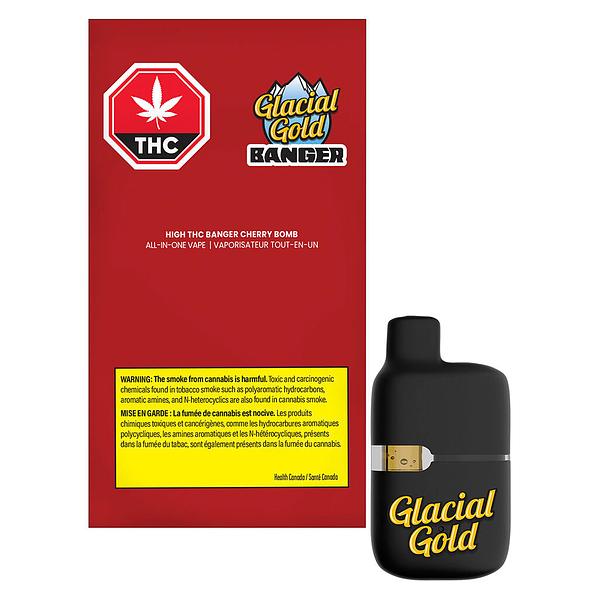 Glacial Gold - High THC Banger Cherry Bomb All-in-One Disposable Vape image 4