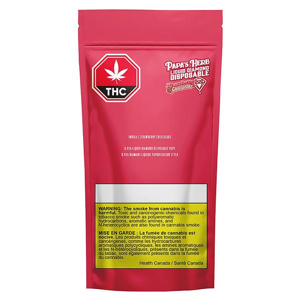 Papa's Herb - Indica Strawberry Cheesecake Liquid Diamond Disposable image 2