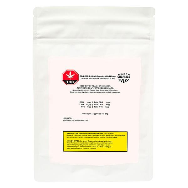 HCBD ORGANICS - CBG:CBD 1:1 Craft Organic Milled Flower image 2