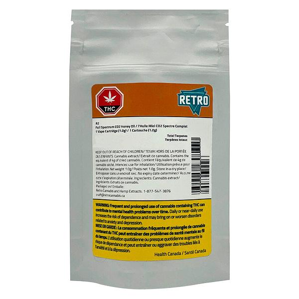 Retro - R2 Full Spectrum Honey Oil Ceramic 510 Thread Cartridge image 2