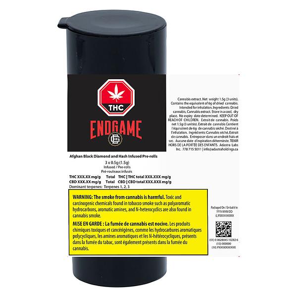 Endgame - Afghan Black Diamond and Hash Infused Pre-Roll image 3