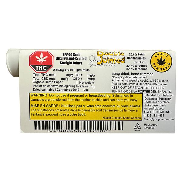 Double Jointed - SFV OG Kush - Luxury Handcrafted Straight Joints image 3