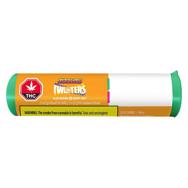 RIZZLERS - Twisters-Blud Orange & Berry Drip Infused Pre-Roll image 2
